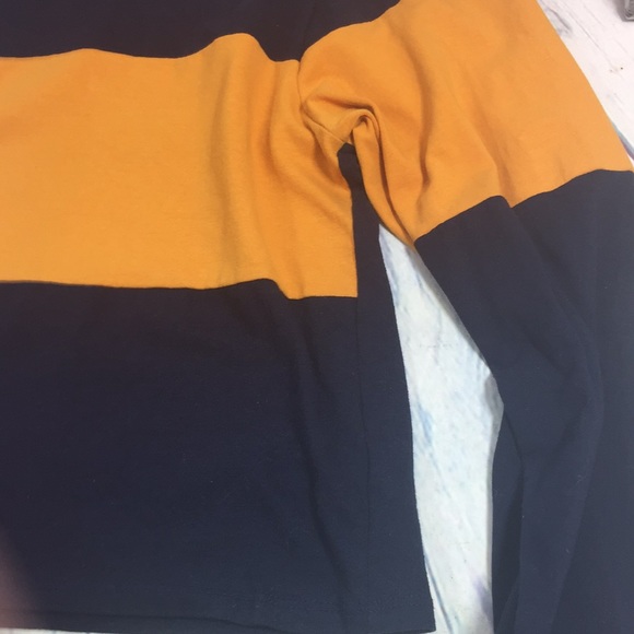 Gaze Cropped Long Sleeve Blocked Color Top Size L - Picture 6 of 7